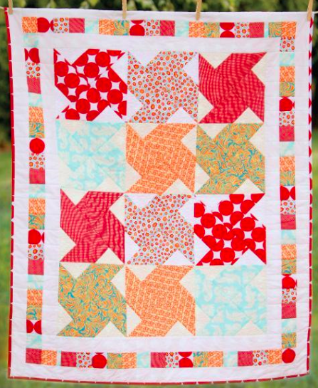 whirly patterned quilt on Craftsy 