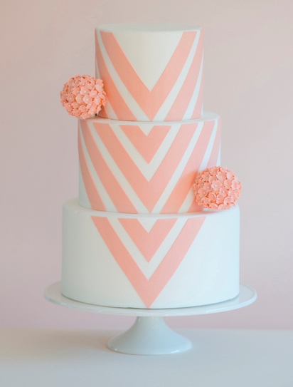 chevron cake