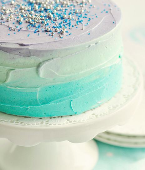 ombre swirl cake