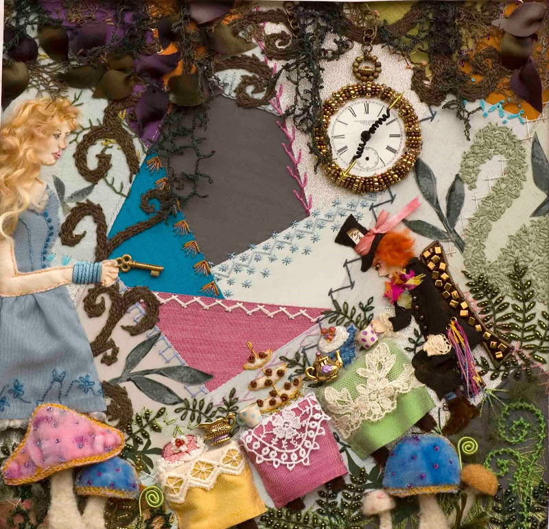 Alice in Wonderland Crazy Quilt