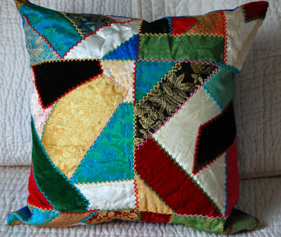 Crazy Patchwork Pillow