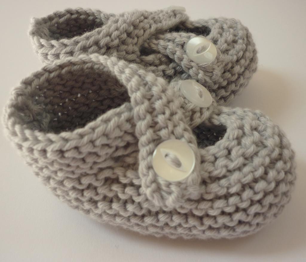 Garter Stitch Baby Shoes