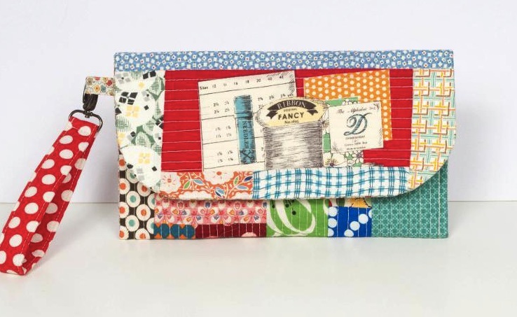 Lively Patchwork Wristlet