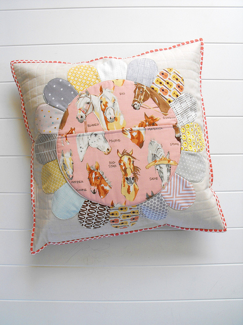 Quilted Horse Pillow