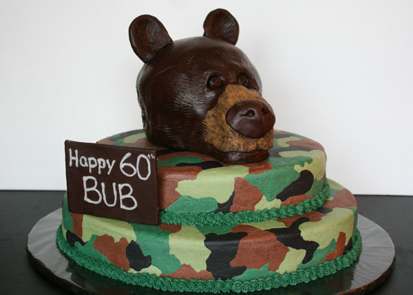 hunting bear cake