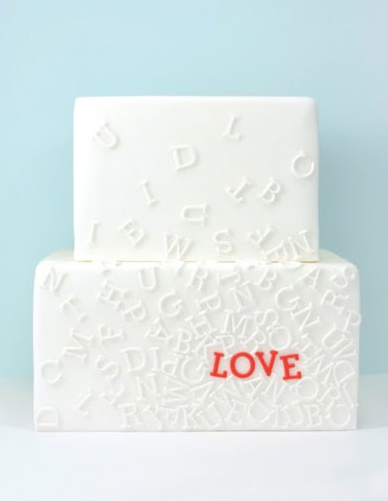 typography cake