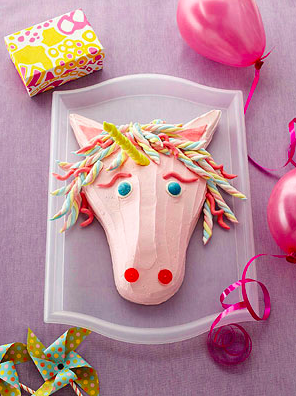 unicorn face cake