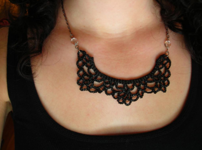 crochet lace necklace