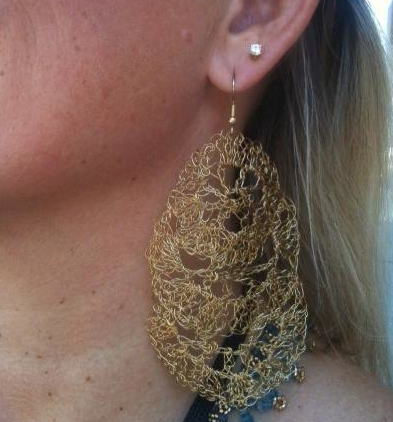 crochet wire earrings