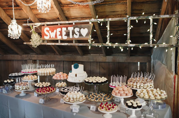 rustic dessert table