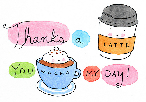 Cartoon of Coffee Cups