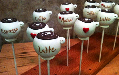 Cake Pops Shaped Like Coffee Cups