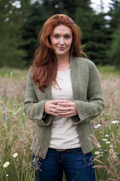 Woman Wearing Green Sweater in Field 