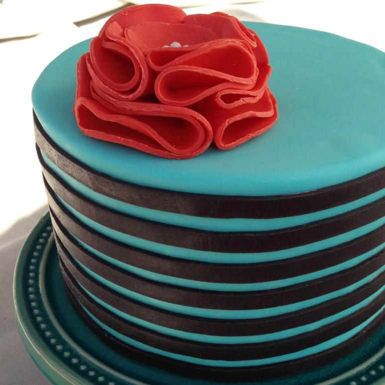 Blue Striped Cake