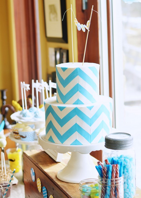 Chevron Striped Cake