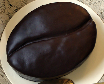 Cake Shaped Like Coffee Bean