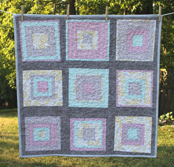 Improv Log Cabin Quilt