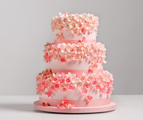 Pink Hydrangea Cake