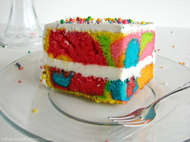 Rainbow Interior Cake