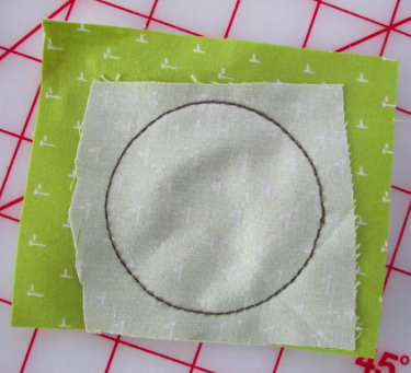 Pieces of Fabric Stitch Together with Circle Stitch