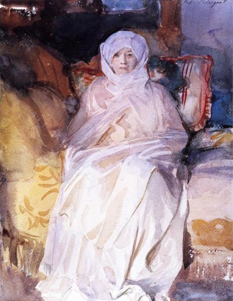 Sargent Painting of Woman on Bed