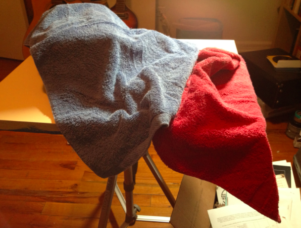 Two Towels Draped on Table
