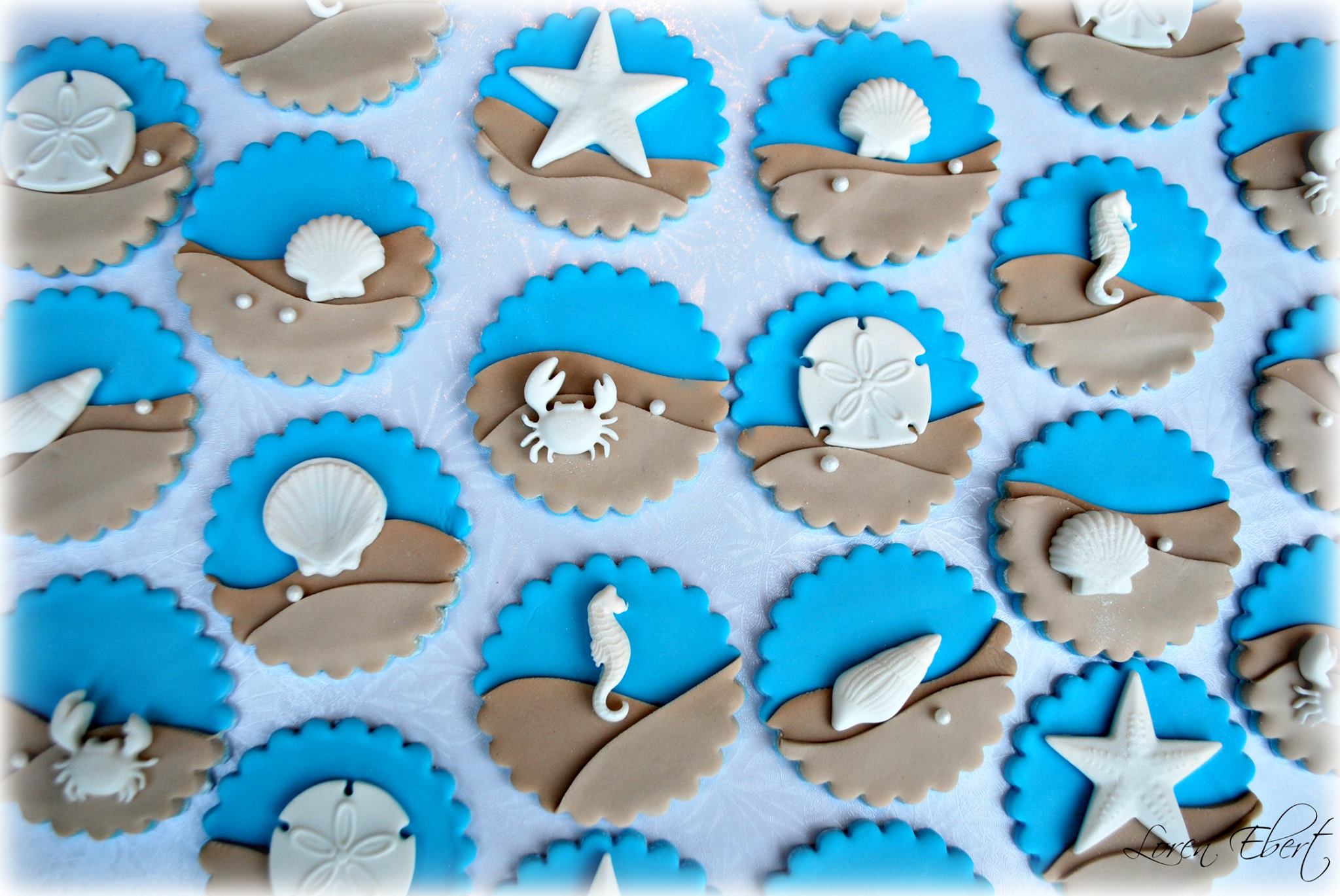 Seashell Cupcake Toppers