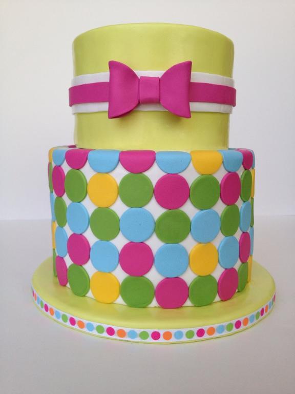 Springtime Polka Dot Cake