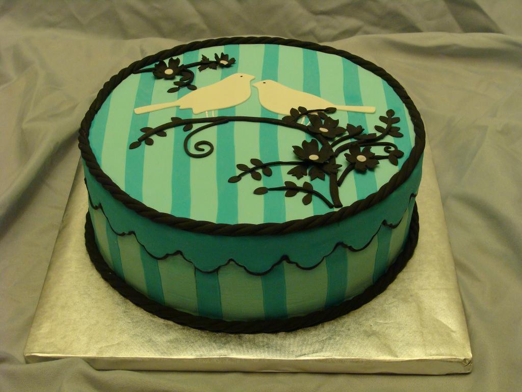 Striped Background Cake