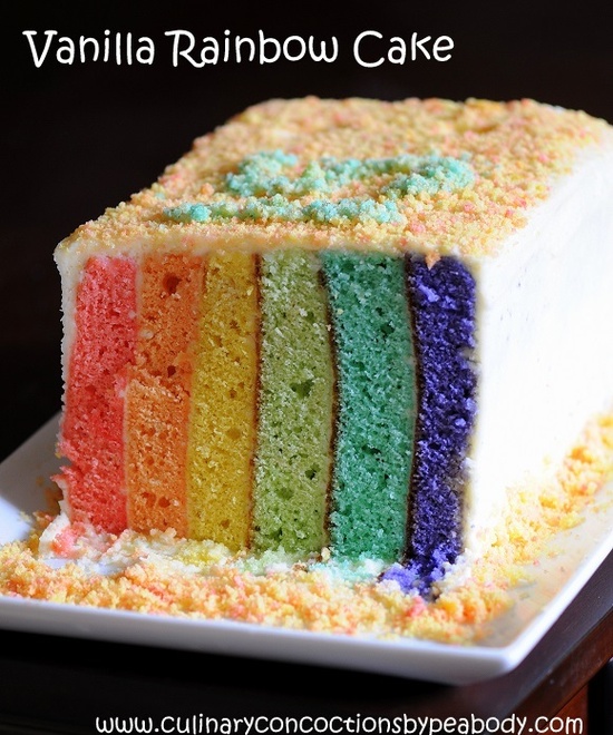 Verticle Rainbow Cake