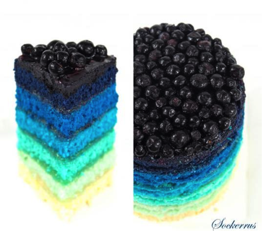 Blueberry Rainbow Cake