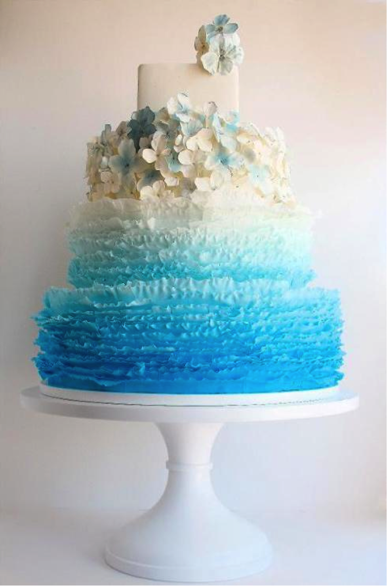 Blue Frill Cake