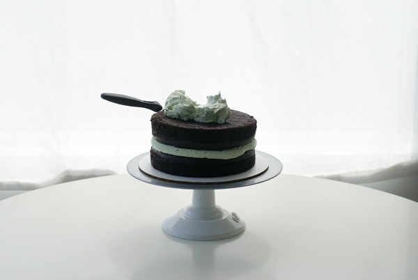 Cactus Cake Tutorial Crumb Coating a Cactus Cake