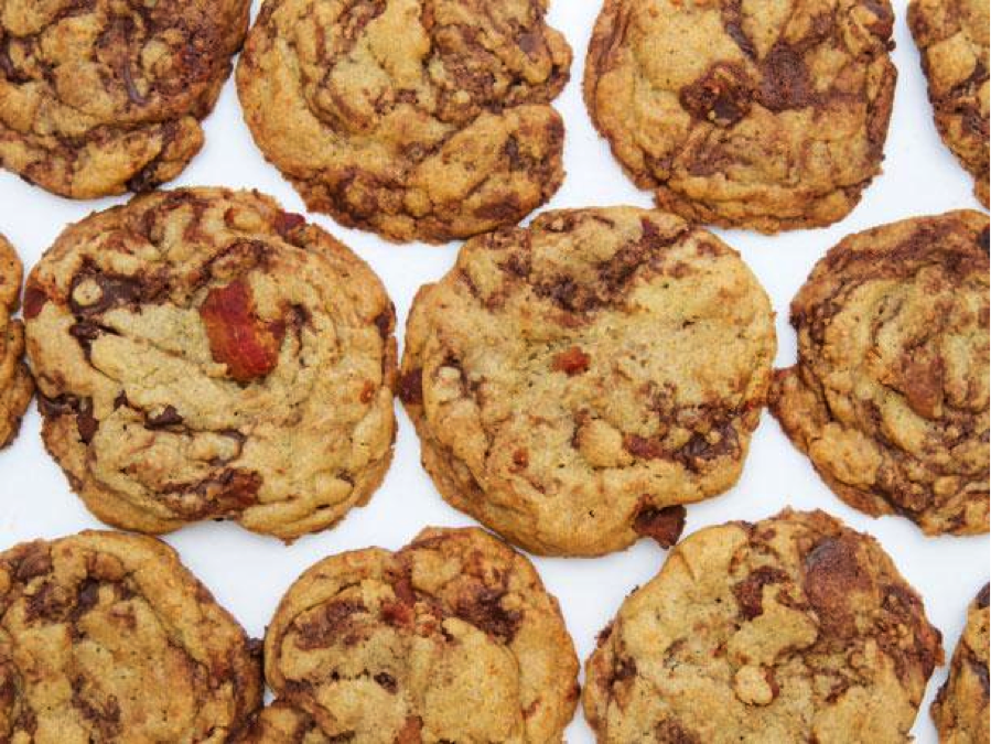 Several Bacon Chocolate Chip Cookies Together