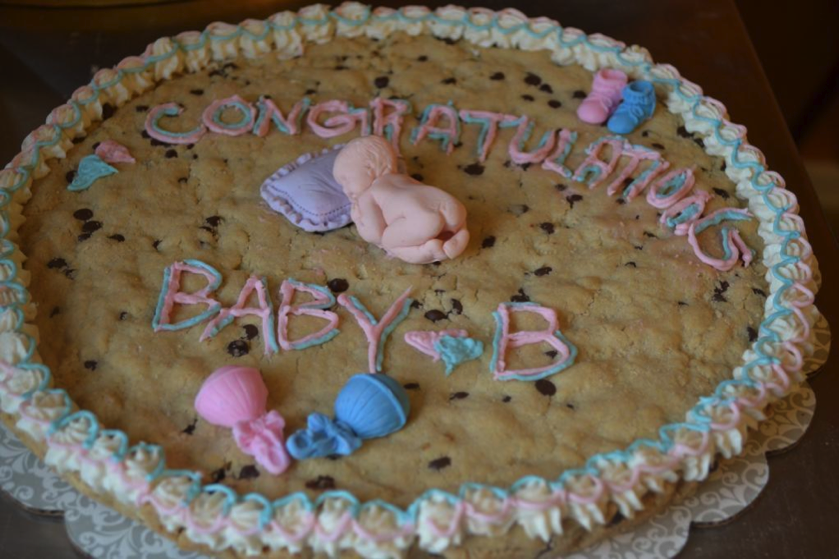 Chocolate Chip Cookie Baby Birthday Cake