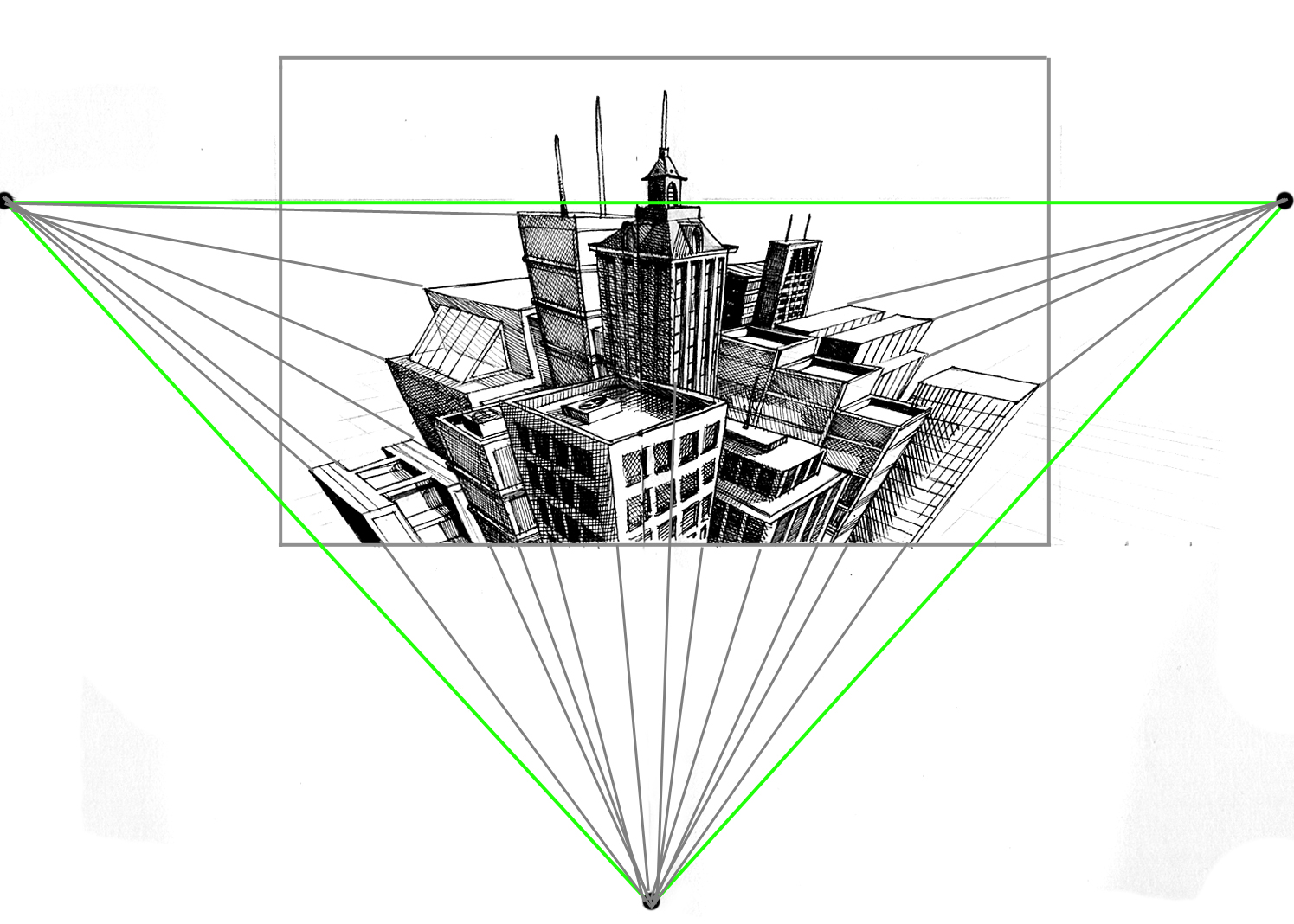 example of two-point perspective in industrial design sketch: | Perspective  art, Observational drawing, Drawing techniques