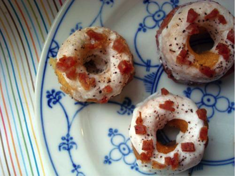 Little Maple Spam Doughnuts on a Plate