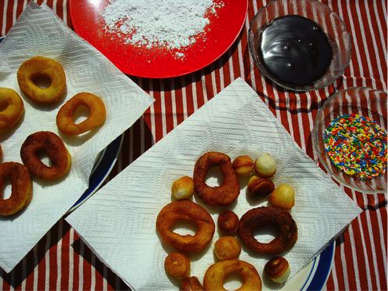 Differently-Shaped Biscuit Doughnuts