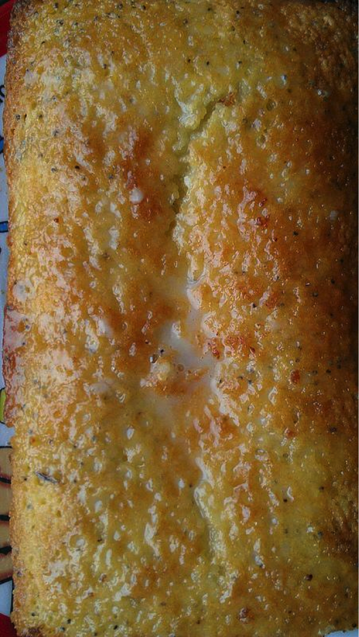 Top of Lemon Poppyseed Bread