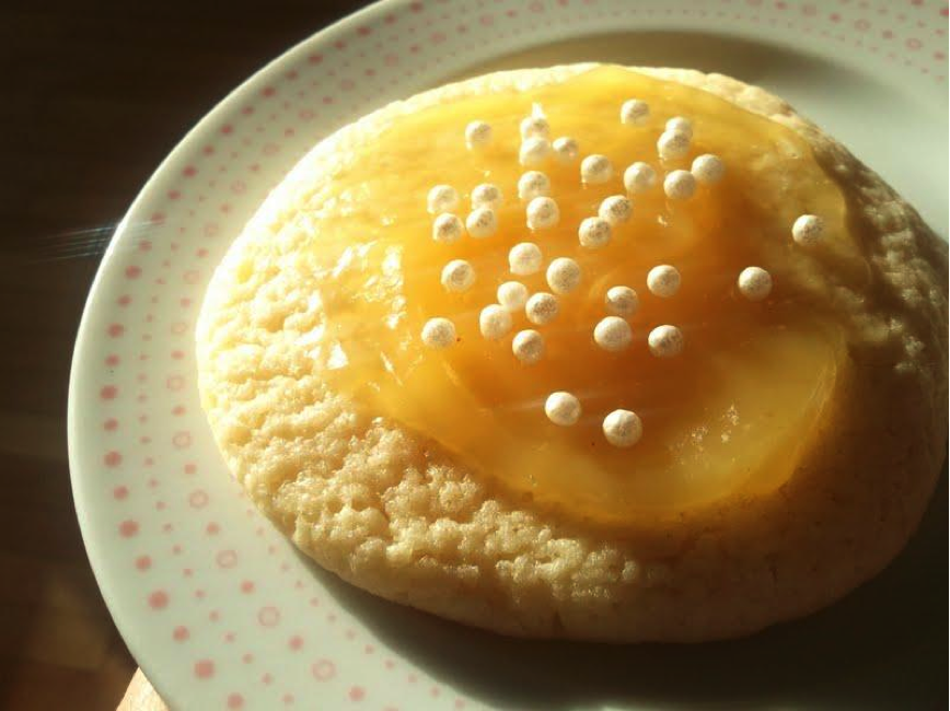 Lemon Drop Cookie with Icing and Decorative Sprinkles