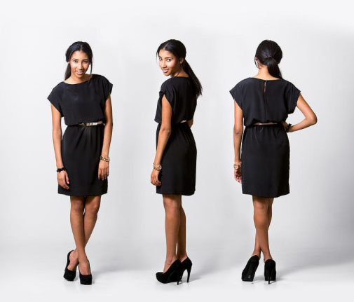 Woman Modeling the Little Black Dress