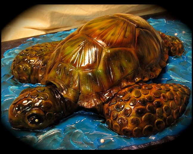 Cake in Shape of Turtle
