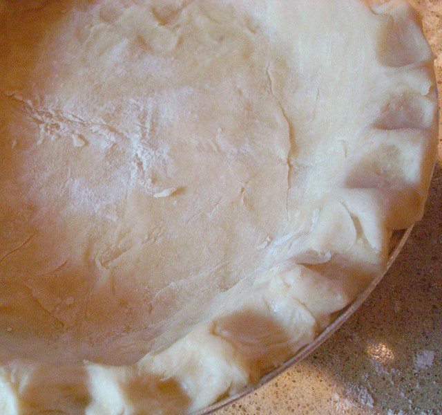 Unbaked Pie Crust in Dish 