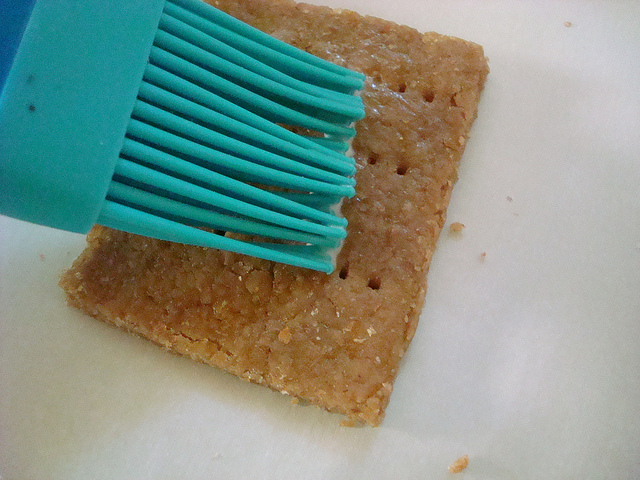 Brush Brushing Over Graham Cracker