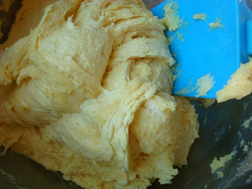 Butter Cake Dough Being Mixed