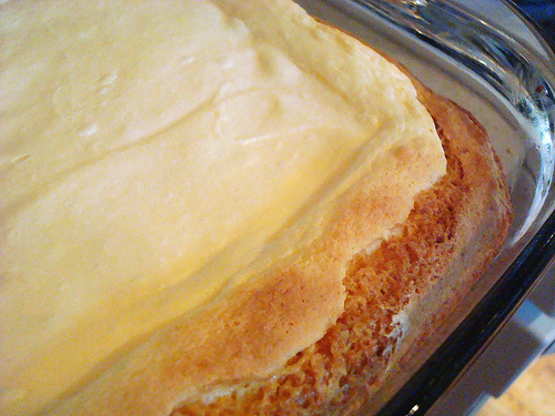 Cake Baked in Pan, Cooling