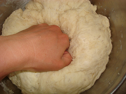 Kneading Dough with Fist