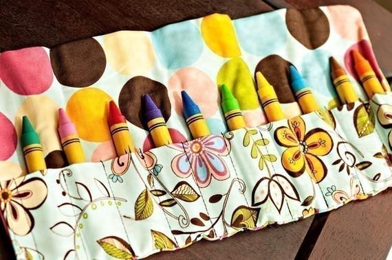 Colorful Crayon Holder Holding Colorful Crayons