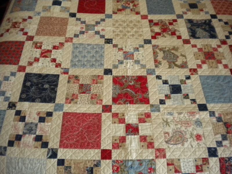 Quilt with Vertical Sashing