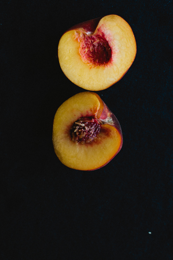 Artistic Inside View of Sliced Peach